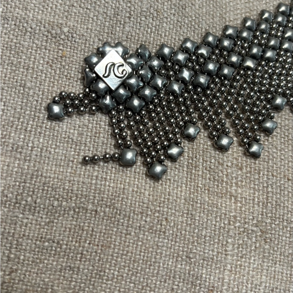 SG Liquid Metal Chainmail Bracelet with fringe detail - Picture 6 of 9